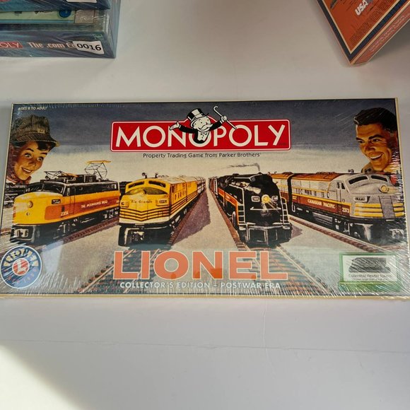 Vintage Monopoly Lionel Board Game‎ Collector's Edition Postwar ERA Sealed - Picture 2 of 8